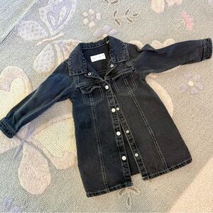Kids Black Denim Dress
